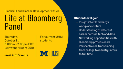 Maize and blue image with text details of the event