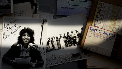 A photo of original scripts, fan mail, scrapbooks, posters and other ephemera.