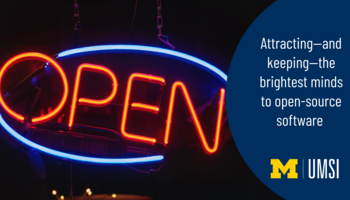 Neon "open" sign used by businesses: Attracting—and keeping—the brightest minds to open-source software