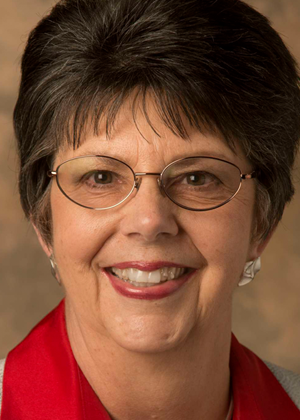 A headshot of Nancy Gwinn