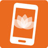 Smartphone displaying image of lotus
