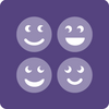 Grid of four smiley faces